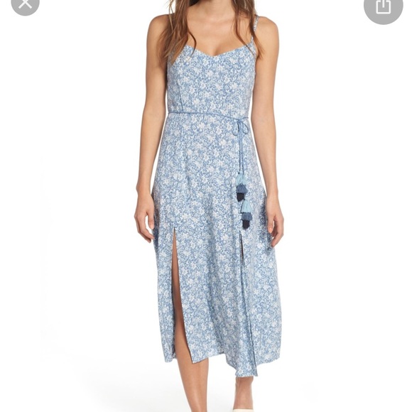 love, Fire Dresses & Skirts - Love Fire floral blue midi dress XS